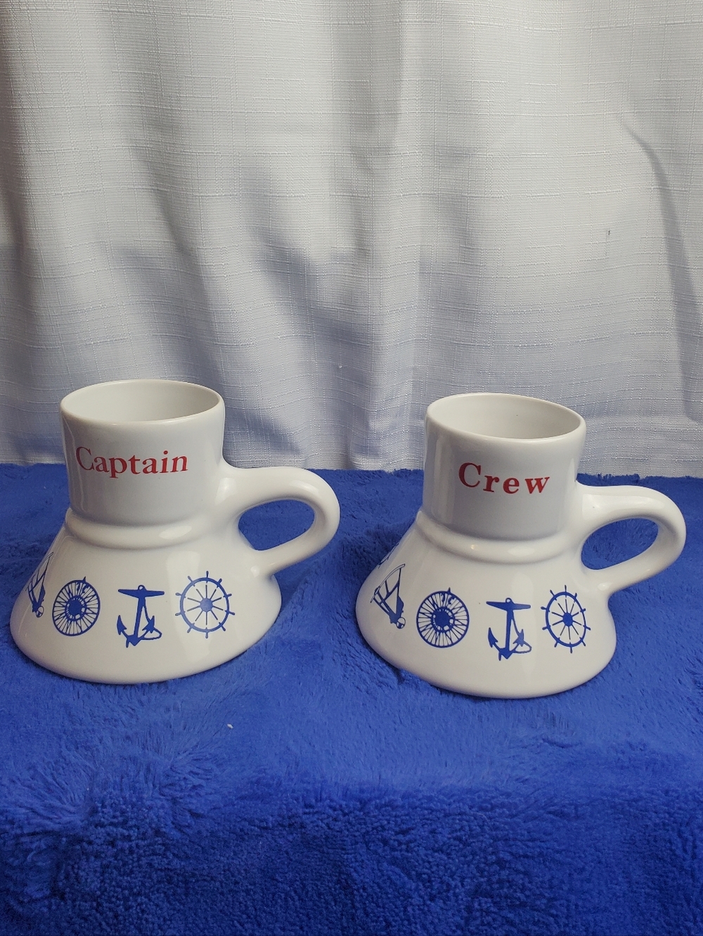 Set Of Vintage Feltman Langer 1984 Captain And Crew Mug Nautical